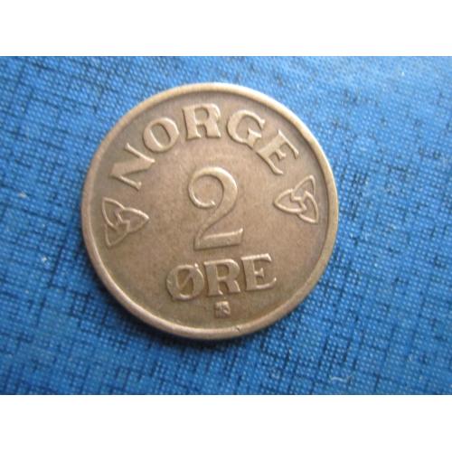 Монета 2 эре Норвегия 1956
