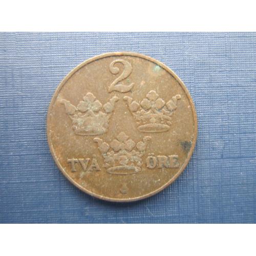 Монета 2 эре Швеция 1921