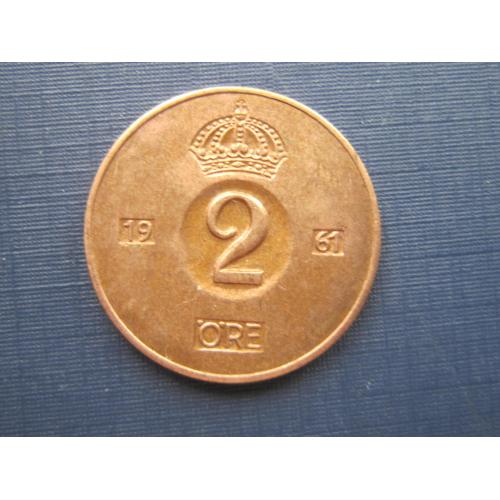 Монета 2 эре Швеция 1961