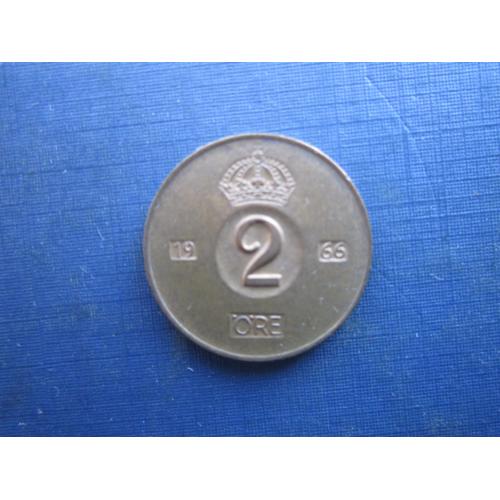 Монета 2 ере Швеція 1966