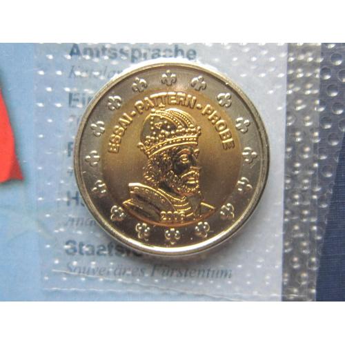 Монета 2 евро Андорра 2006 Проба Европроба король UNC запайка