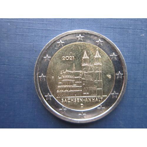 Монета 2 евро Германия 2021 D Саксония-Анхальт