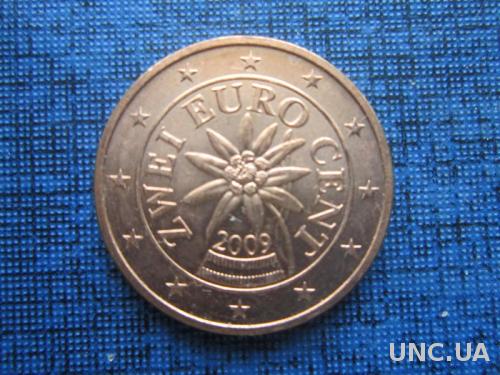 монета 2 евроцента Австрия 2009
