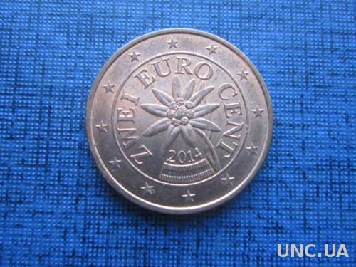 монета 2 евроцента Австрия 2014

