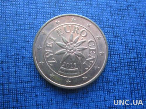 монета 2 евроцента Австрия 2015
