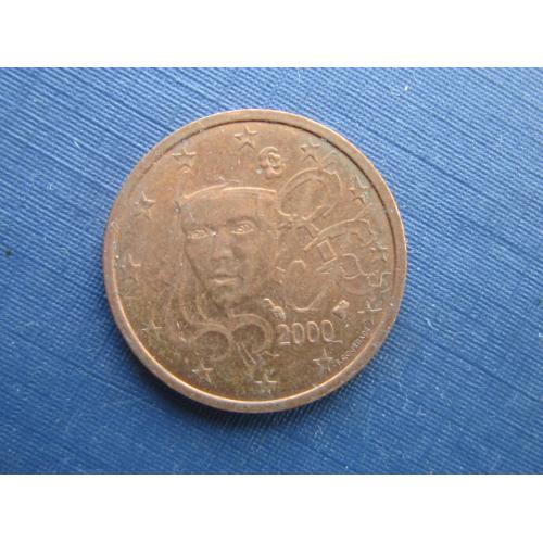 Монета 2 евроцента Франция 2000