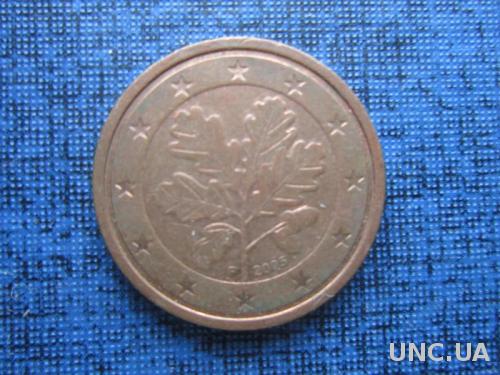 монета 2 евроцента Германия 2005 F
