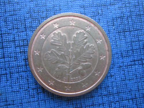 монета 2 евроцента Германия 2006 D