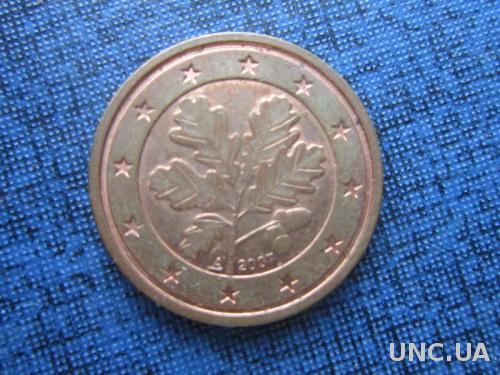 монета 2 евроцента Германия 2007 A
