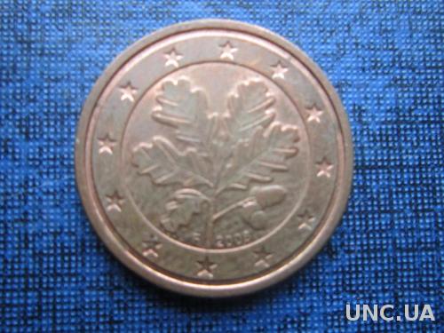 монета 2 евроцента Германия 2008 F
