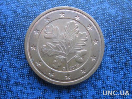 монета 2 евроцента Германия 2010 G
