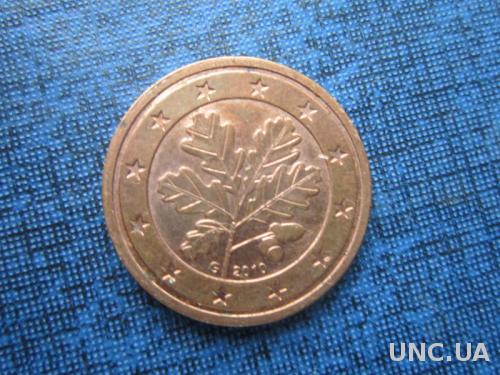 монета 2 евроцента Германия 2010 G
