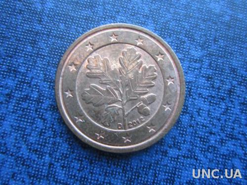 монета 2 евроцента Германия 2012 D
