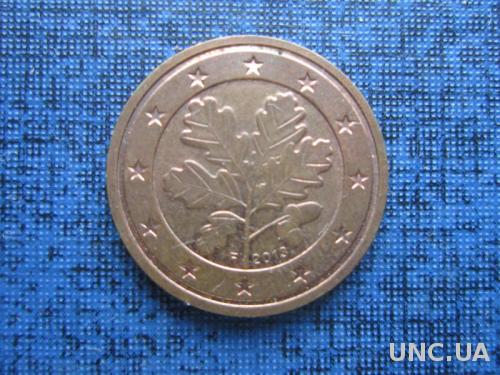 монета 2 евроцента Германия 2013 F
