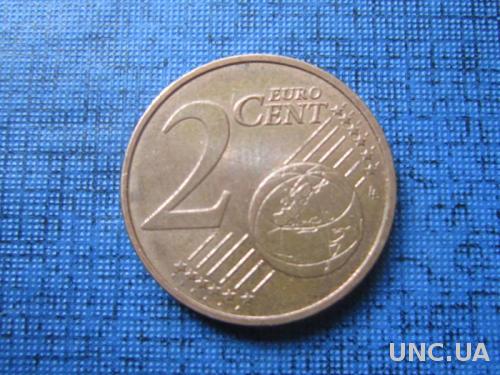монета 2 евроцента Греция 2008 корабль парусник
