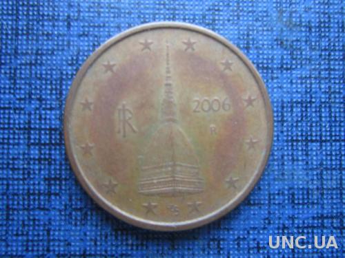 монета 2 евроцента Италия 2006
