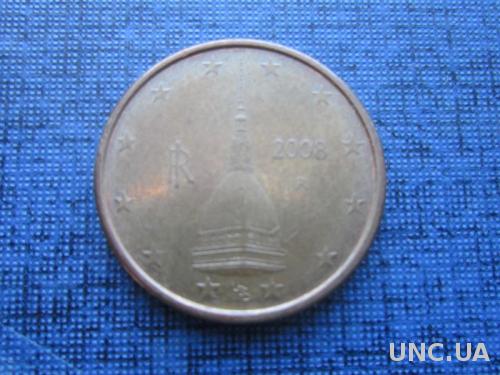 монета 2 евроцента Италия 2008
