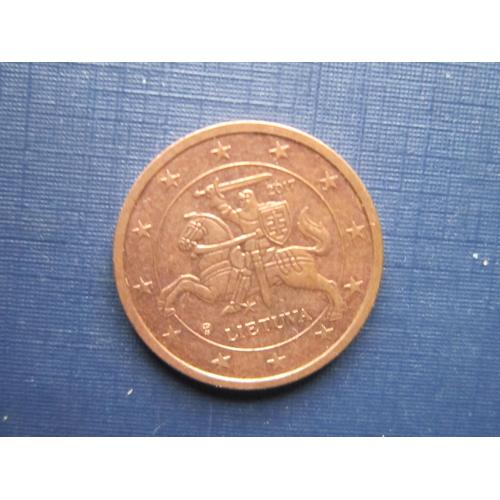 Монета 2 евроцента Литва 2017