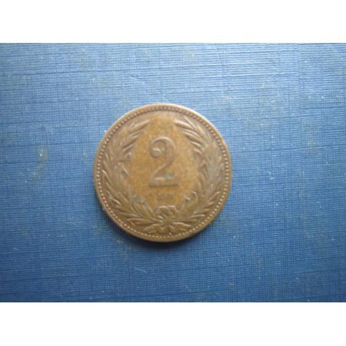 Монета 2 філлера Австро-Угорщина 1895 для Угорщини