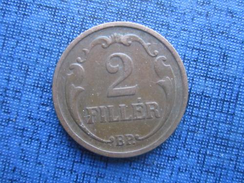 Монета 2 филлера Венгрия 1927