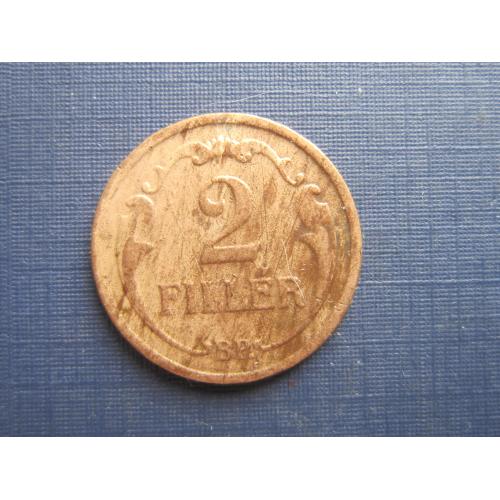 Монета 2 филлера Венгрия 1929