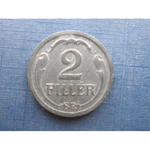 Монета 2 филлера Венгрия 1944 цинк