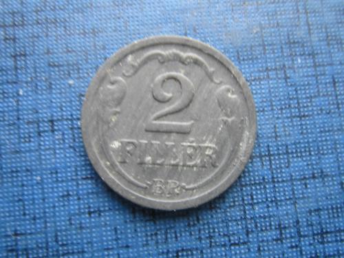 Монета 2 филлера Венгрия 1944 состояние