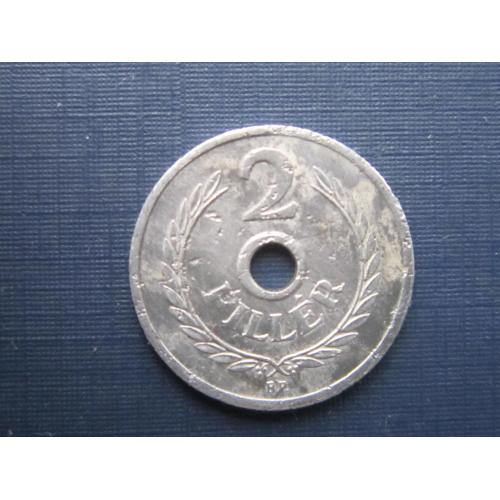 Монета 2 филлера Венгрия 1963