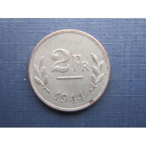 Монета 2 франка Бельгия 1944