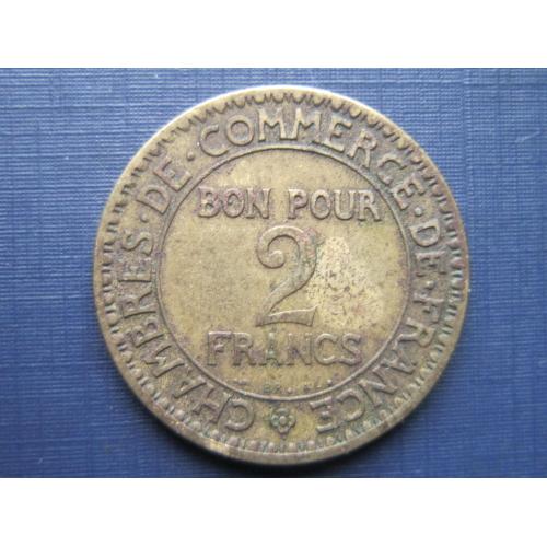 Монета 2 франка Франция 1921