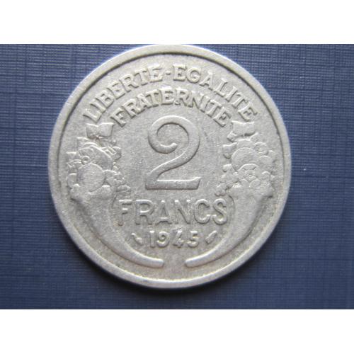 Монета 2 франка Франция 1945