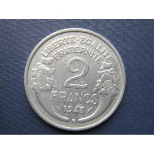 Монета 2 франка Франция 1948 В