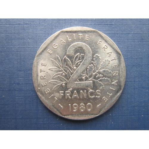 Монета 2 франка Франция 1980