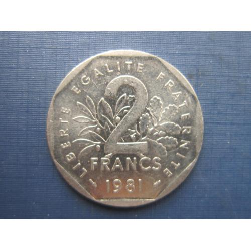 Монета 2 франка Франция 1981
