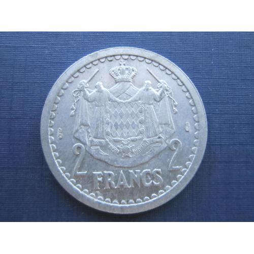 Монета 2 франка Монако 1943