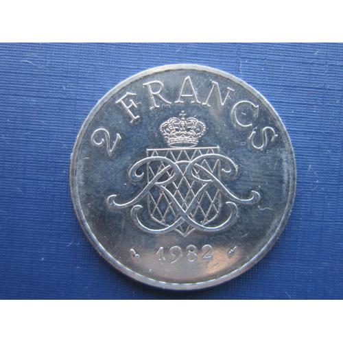 Монета 2 франка Монако 1982