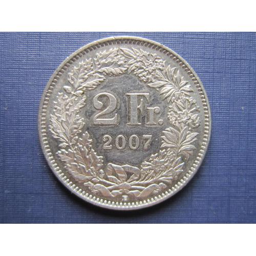 Монета 2 франка Швейцария 2007