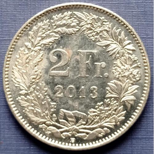 Монета 2 франка Швейцария 2013