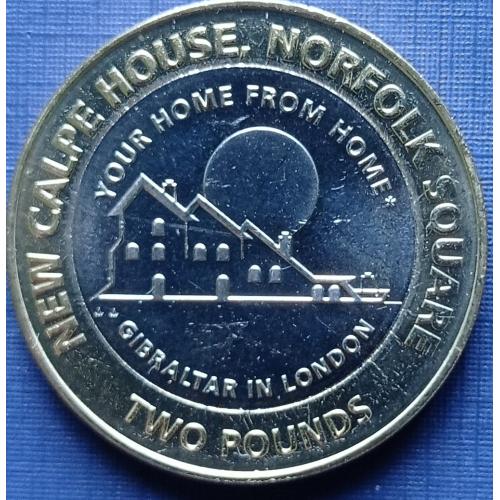 Монета 2 фунта Гибралтар Великобритания 2018 состояние