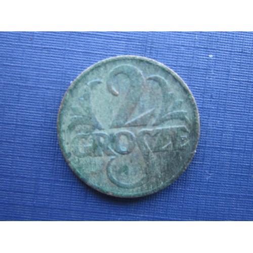 Монета 2 гроша Польша 1937
