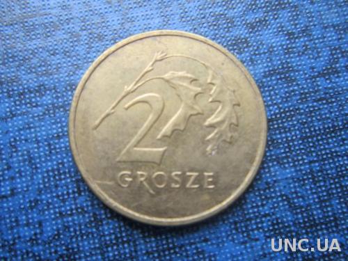 монета 2 гроша Польша 2008
