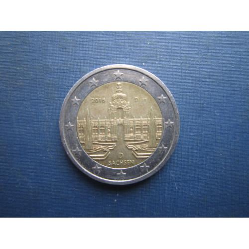 Монета 2 євро Німеччина 2016 D Саксонія