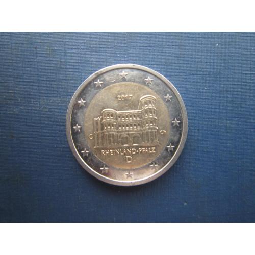 Монета 2 євро Німеччина 2017 G Рейнланд-Пфальц Порта Нігра в Трірі