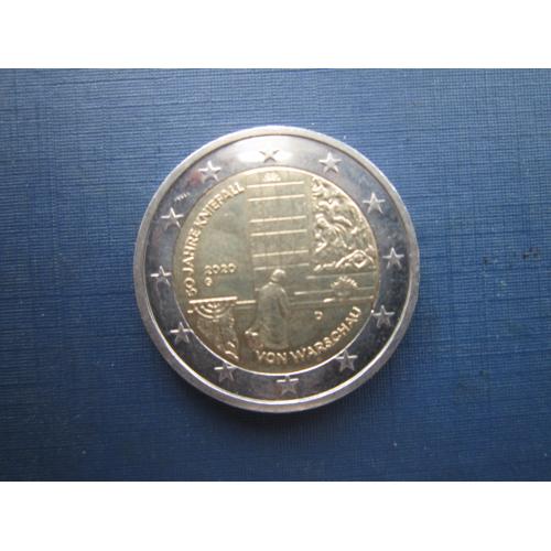 Монета 2 євро Німеччина 2020 G 50-та річниця Колінопреклоніння у Варшаві