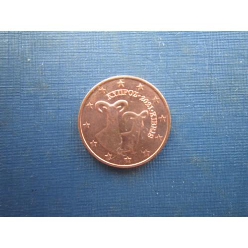 Монета 2 євроценти Кіпр 2021 фауна муфлон