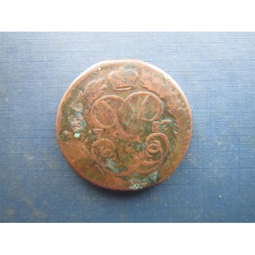 Монета 2 копійки російська імперія 1757 Єлісавета Петрівна мідь D=32 мм товста 5.5 мм