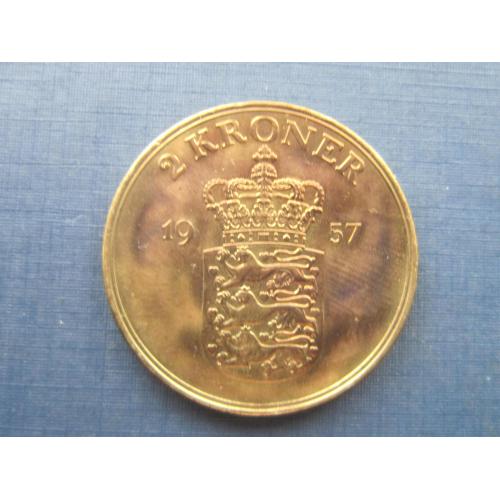 Монета 2 кроны Дания 1957