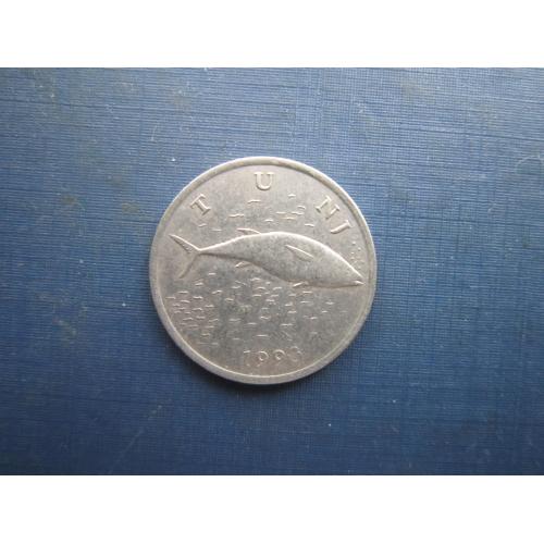 Монета 2 куни Хорватія 1993 фауна риба тунець