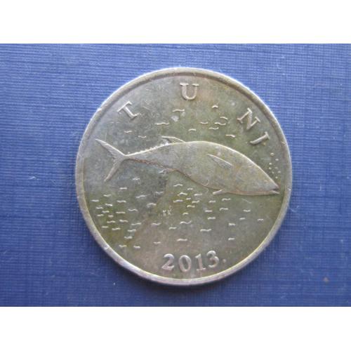 Монета 2 куны Хорватия 2013 фауна рыба тунец