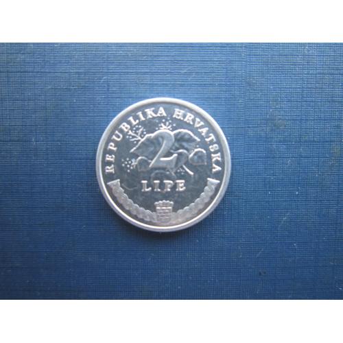 Монета 2 липи Хорватія 1997 флора алюміній рідкісна